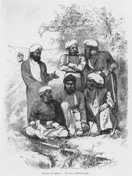 Gruppe von Thugs, nach einem Foto